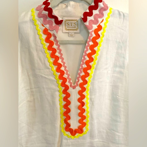 EUC Sail to Sable Rainbow Ric Rac Sleeveless Tunic Dress size L - Picture 4 of 5